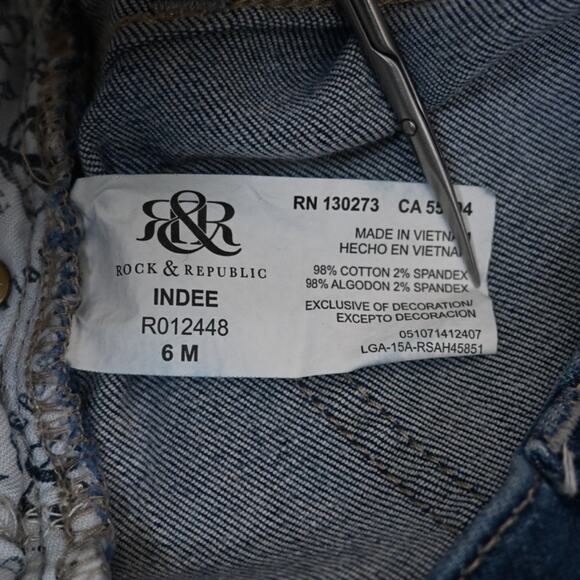 Rock & Republic Womens 6 Indee Distressed Boyfriend Jean - Picture 10 of 11